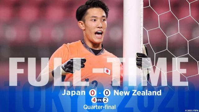 kaiyun应用-【奥运会】日本120分钟0比0新西兰 点球4比2进四强